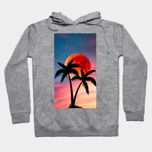 Sunset Palm Trees Hoodie